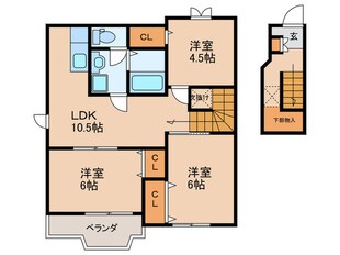 スクエアコートⅡの物件間取画像